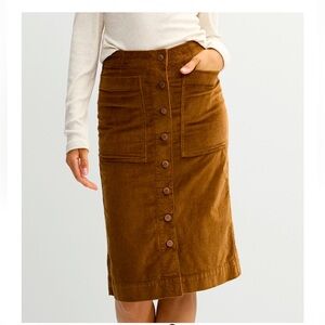 Sonoma Goods For Life Button-Front Corduroy Skirt